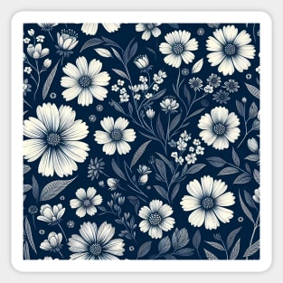 White Flowers Sticker